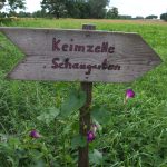 Schild Schaugarten © Keimzelle
